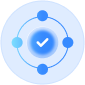 Globe icon representing global perspective and knowledge sharing across geographical boundaries